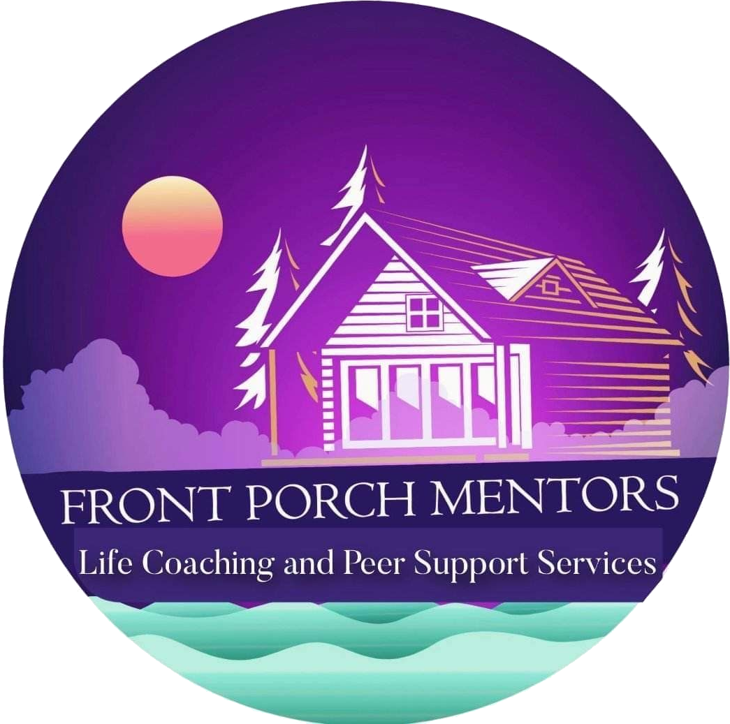 A logo of the front porch mentors.